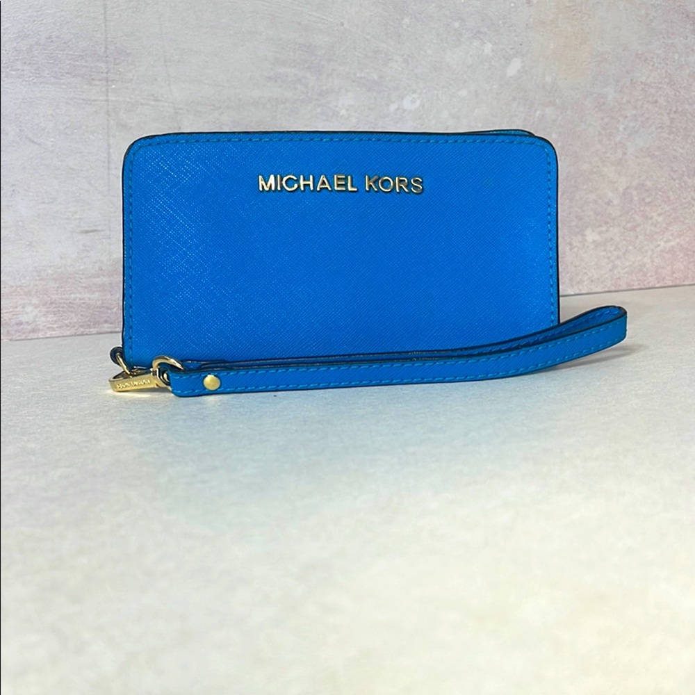 Michael Kors Wristlet Wallet Royal Blue